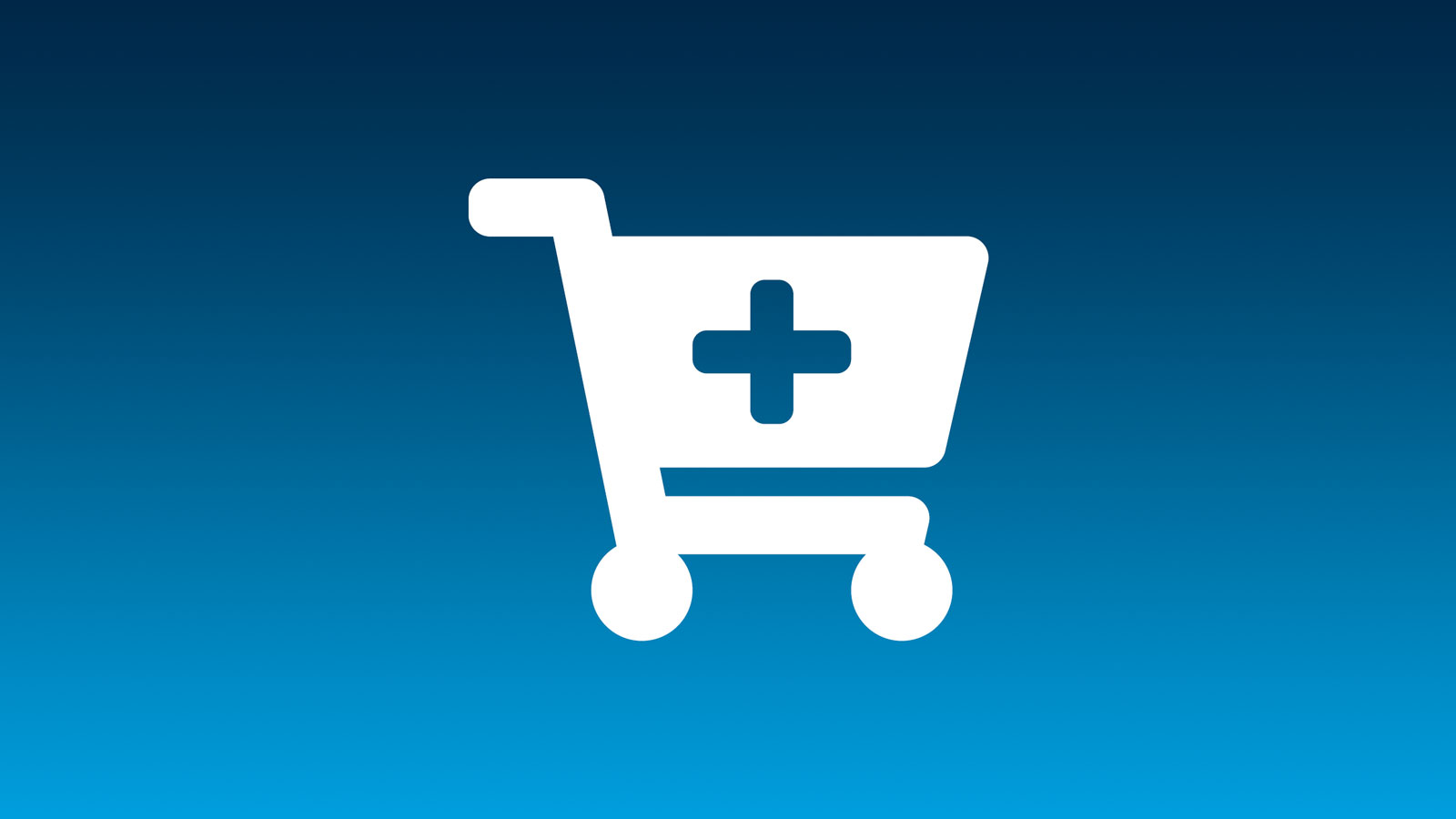 Cart Icon on Blue Gradient