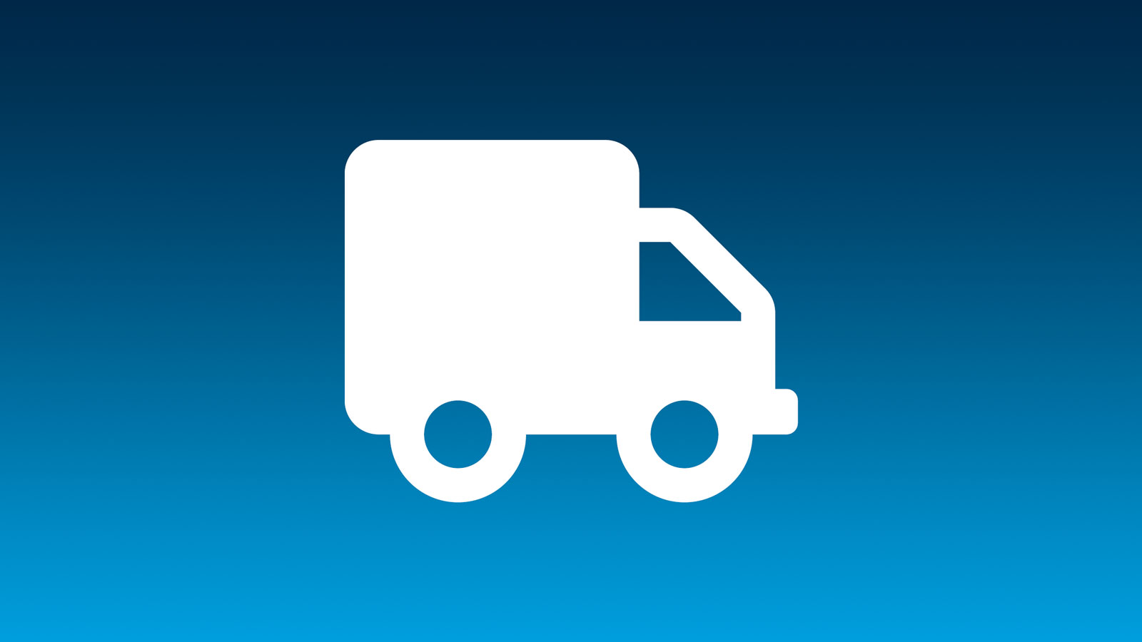 Truck Icon on Blue Gradient