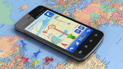 Navigation app on top of paper map